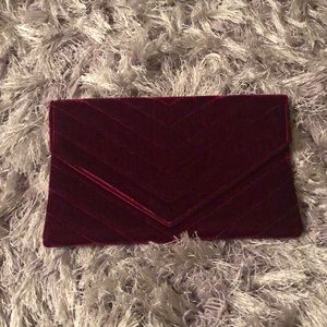 Velvet clutch
